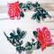 2 Pieces Embroidered Rose Iron On Patches for Clothes Jackets Jeans DIY Crafts Red Color